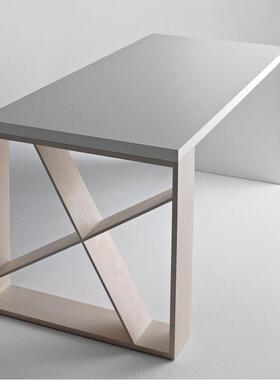 北欧白色实木办公桌简约现代电脑桌创意美式长条桌子画画写字台