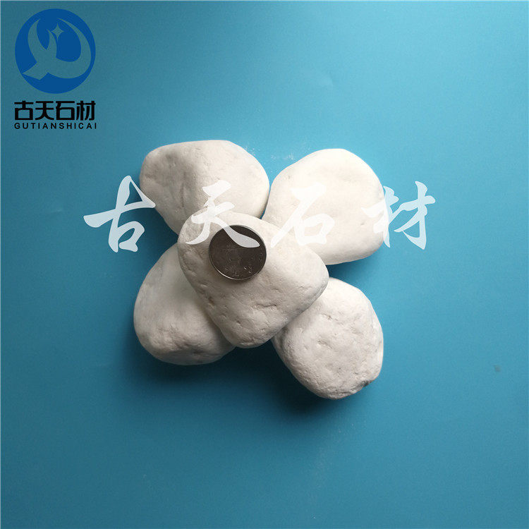 机制白色鹅卵石2-3cm 3-5cm景观白色小石头 白色鹅卵石