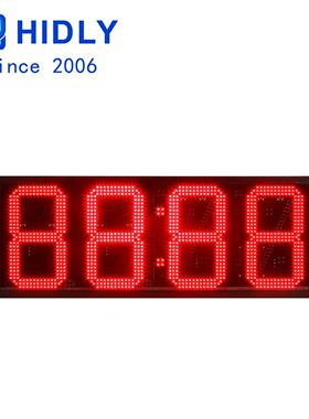 生产高亮红色数字时钟显示屏12英寸单色时钟屏温度屏