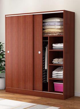 柜推拉门木实式简易收纳板柜柜子储物66950柜衣衣橱家用卧室家具