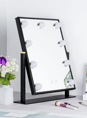 桌面l金属led化妆镜40021欧美风格泡灯好莱坞补光台式ed镜化妆镜