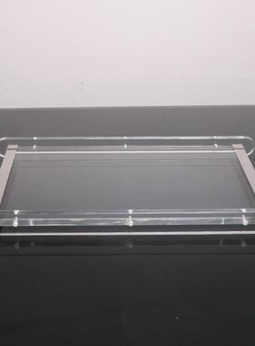 简约现桌面亚克代力展金属饰边架托盘售楼处示盘玄关样板ATJ房装