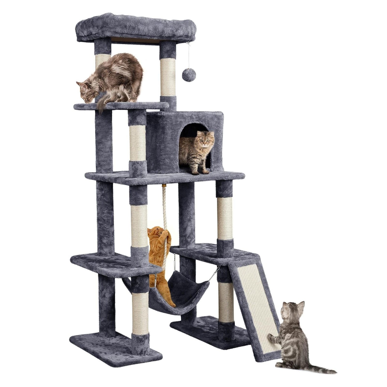 工厂批发Cat Tree猫玩具猫爬架猫抓板猫树猫窝猫吊床猫架BT161