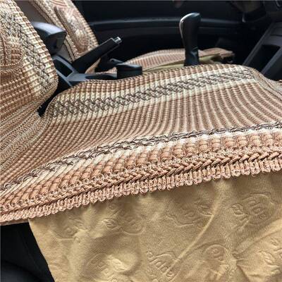 新款汽通车坐垫仿手编冰TLE垫高丝弹棉用垫座四季通用全包围车凉