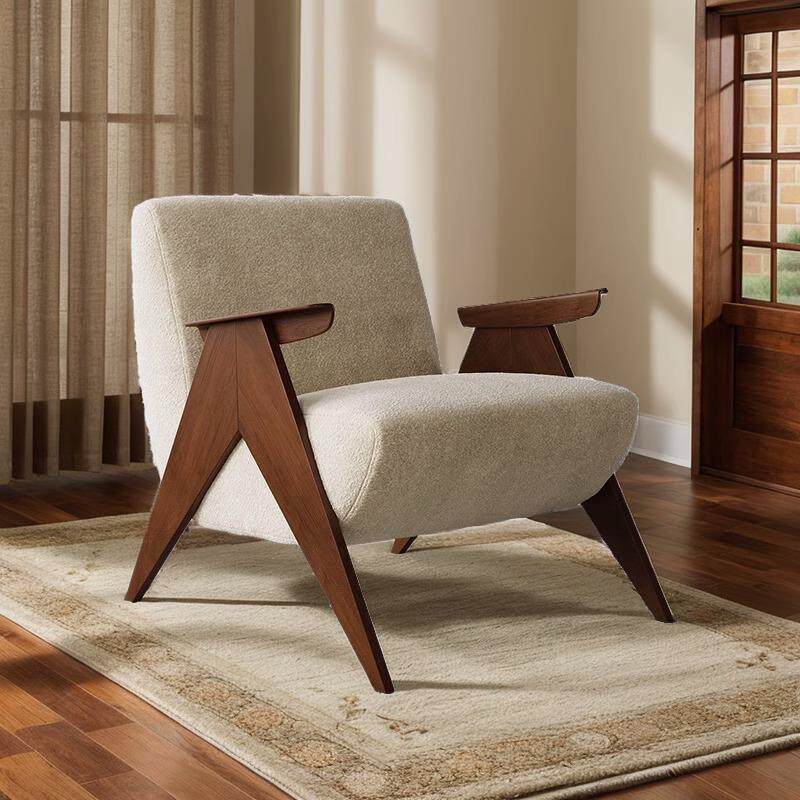 复懒古风民宿单人设沙发家用客椅厅阳台人实木487沙发计师中古休