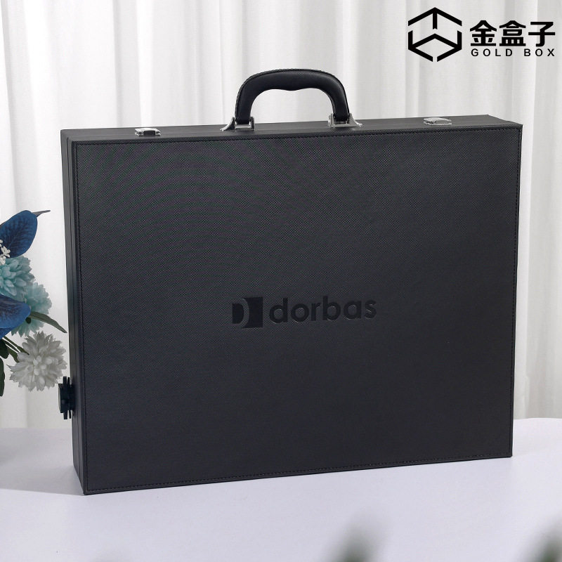 黑色PU皮全屋通电开关面板展示盒