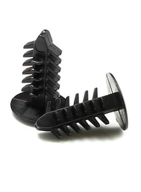 尼龙铆钉厂扣塑料铆钉家圆头塑胶树柳形钉倒PUU刺胶钉黑色