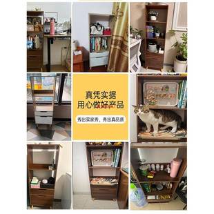 书柜立家用柜书架柜落置物架客厅储物柜小窄防尘置CKF物地柜储藏