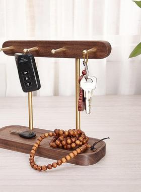创意家居实木质挂钥匙架YS-HHTM-摆件进门创意置匙物架口桌玄面收