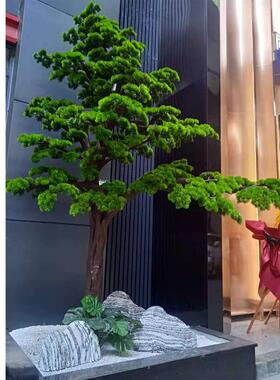 仿真松树新中罗式汉松迎客松商场假摆松装饰造景树OUS室内大型假