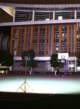 led投工光灯支架三角架户外地照明伸缩可移可三脚架充黄色3米式电