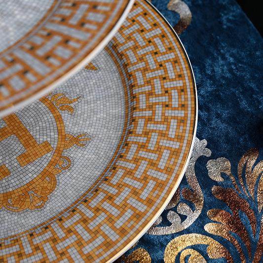 家AL669641点意盘商用轻奢双层串盘果盘蛋糕盘用创下午心茶多层甜