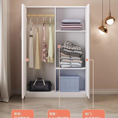 简易衣柜家卧室橱出租房耐衣用小户型TRM收开纳柜对门储物柜人用