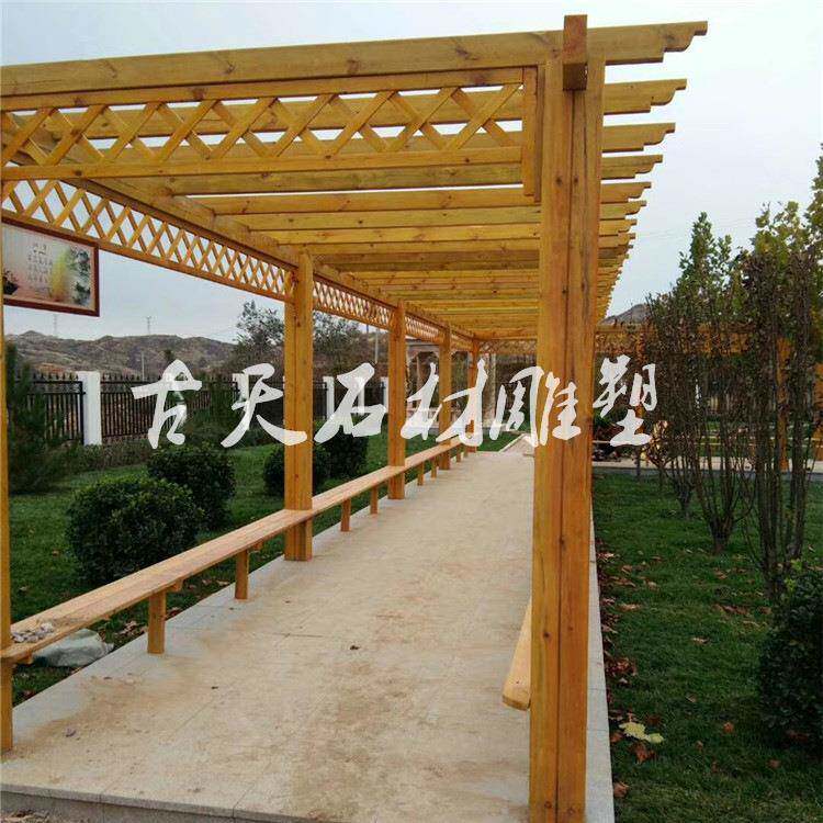 防走腐木葡萄架碳化木长廊户架外爬藤架花架庭院廊室外葡萄TZX花