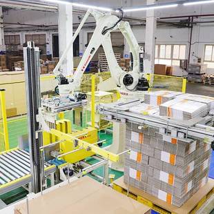 高速箱码垛机械手设备垛自动附DUW纸堆叠流水线产吸品集装码机器