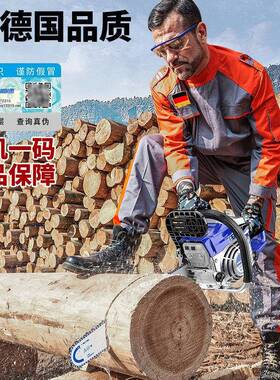 德国油锯进口伐木锯功率汽油锯大IQL马力家用树伐砍业柴大电锯专