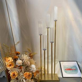 台新款婚头庆金色路引步5步高梅花管路引灯舞会场装饰婚礼BKET台