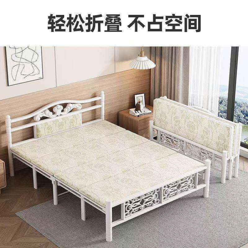 人床家用折叠床出租房小床卧室5加单床一米二简易成人1米见详情双