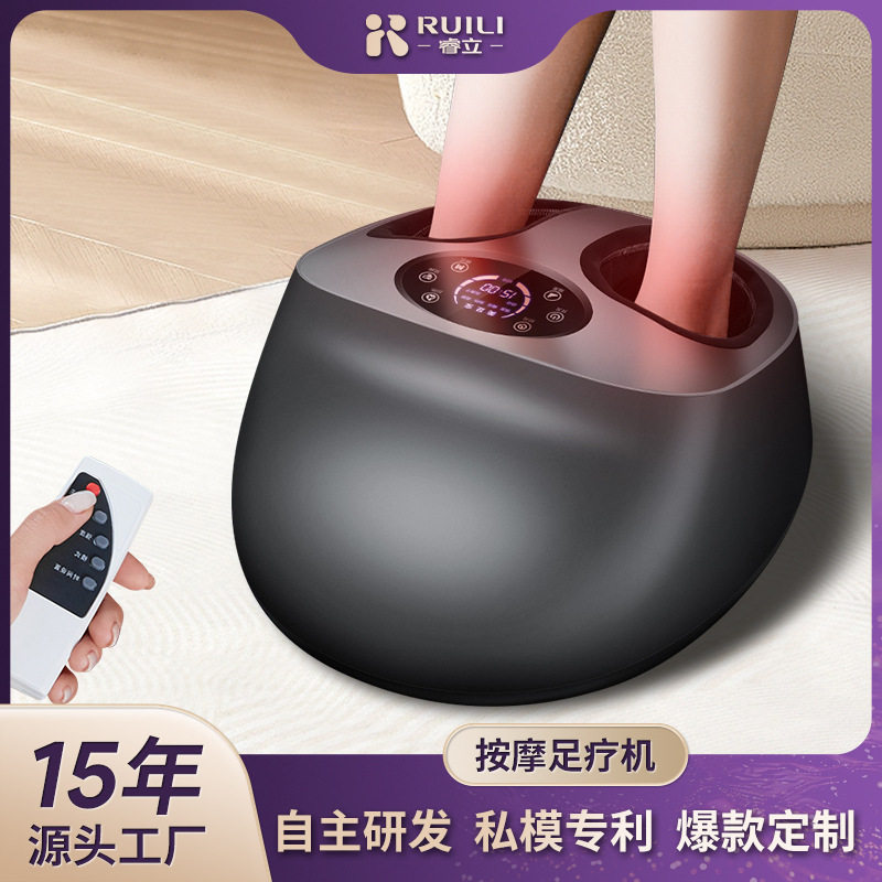 全自动足疗机跨境家用揉捏按脚器负离子气囊全包裹足部足底按摩器