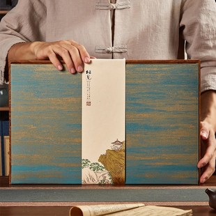 357g饼七子饼礼品盒 200 松风普洱茶包装 盒福鼎老白茶寿眉牡丹100