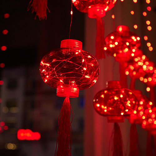 2022虎年发光春节过年家用装饰品灯笼新年小挂饰装扮挂件场景布置