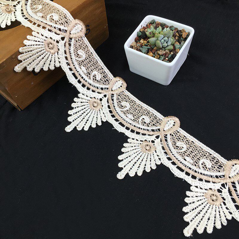 窗帘布艺缝纫蕾丝镂空辅料宽边加长下摆10公分沙发垫装饰水溶花边