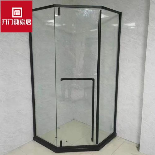淋浴房浴室卫生间干湿分离玻璃隔断移门弧扇形简易家用洗浴房定制