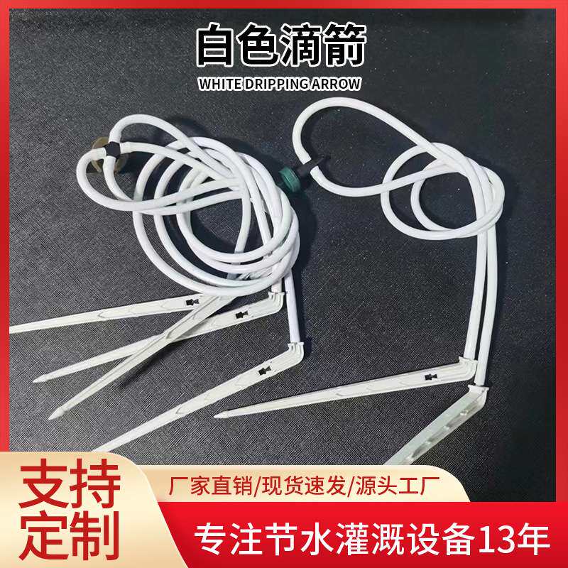 蓝莓果树滴箭一出四白滴箭温室大棚育苗滴灌4L8L白色滴箭套装