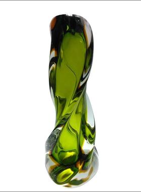 各种琉璃台灯花瓶摆件绿色炫彩琉璃花瓶手工玻璃雅致手工制作