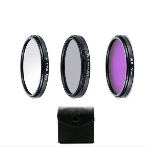 62mm 67 72 77三件滤镜套装 UV保护镜 CPL偏振镜 FLD荧光镜三合一