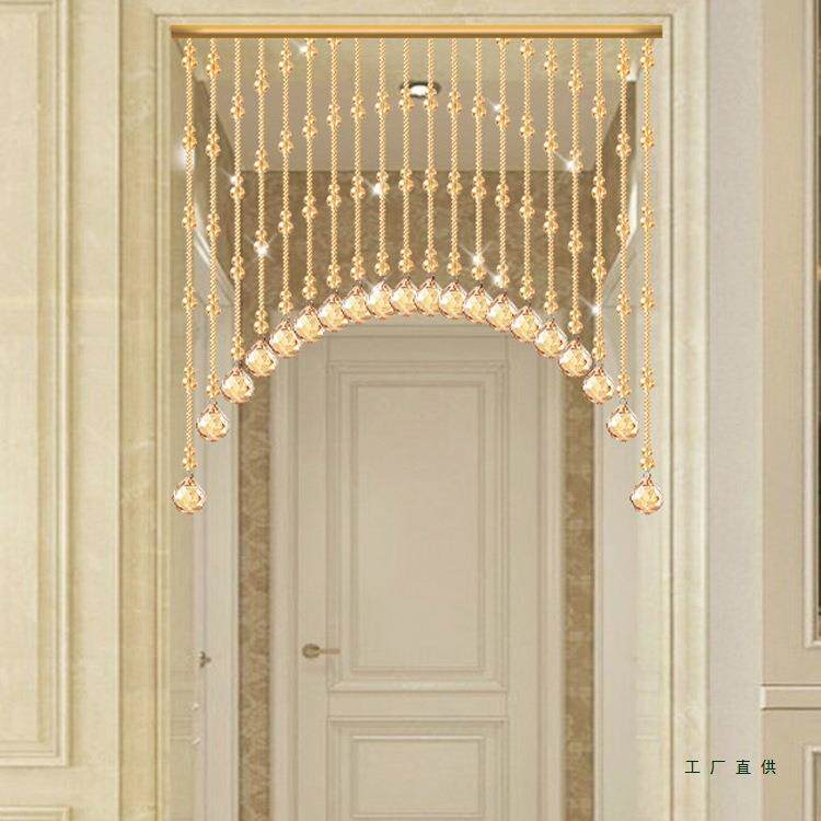 水晶葫芦珠帘门帘客厅隔断帘玄关过道厕所风水成品珠子免打孔帘子
