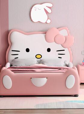 NRFK001#HelloKitty可爱儿童床女孩公主床青少年少女单人女童创意