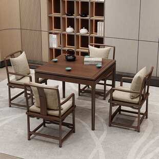 八仙桌实木正方形新中式棋牌桌椅组合四方桌家用餐桌方形茶桌实木