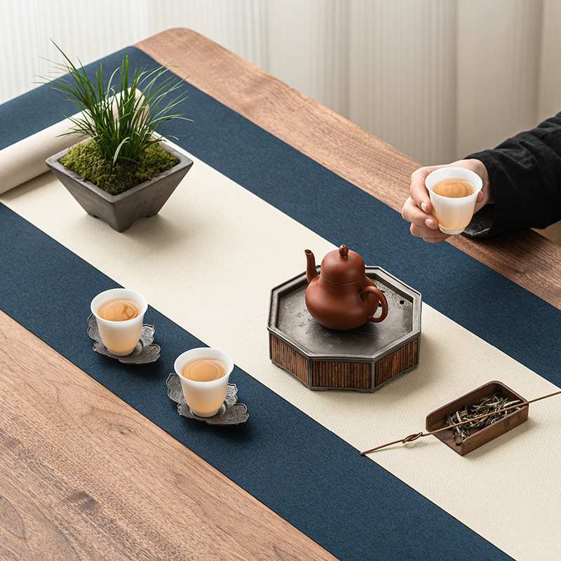 古典中国风桌旗禅意茶席新中式茶几桌布茶垫吸水茶台垫布防水垫子