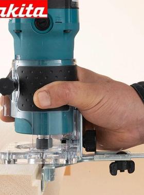 Makita牧田3711修边机倒装电木铣雕刻开锣机铝塑板开槽机530W