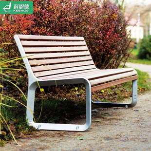 公园椅户外长椅防腐木靠背双人休息长条椅小区广场休闲景观坐凳y^