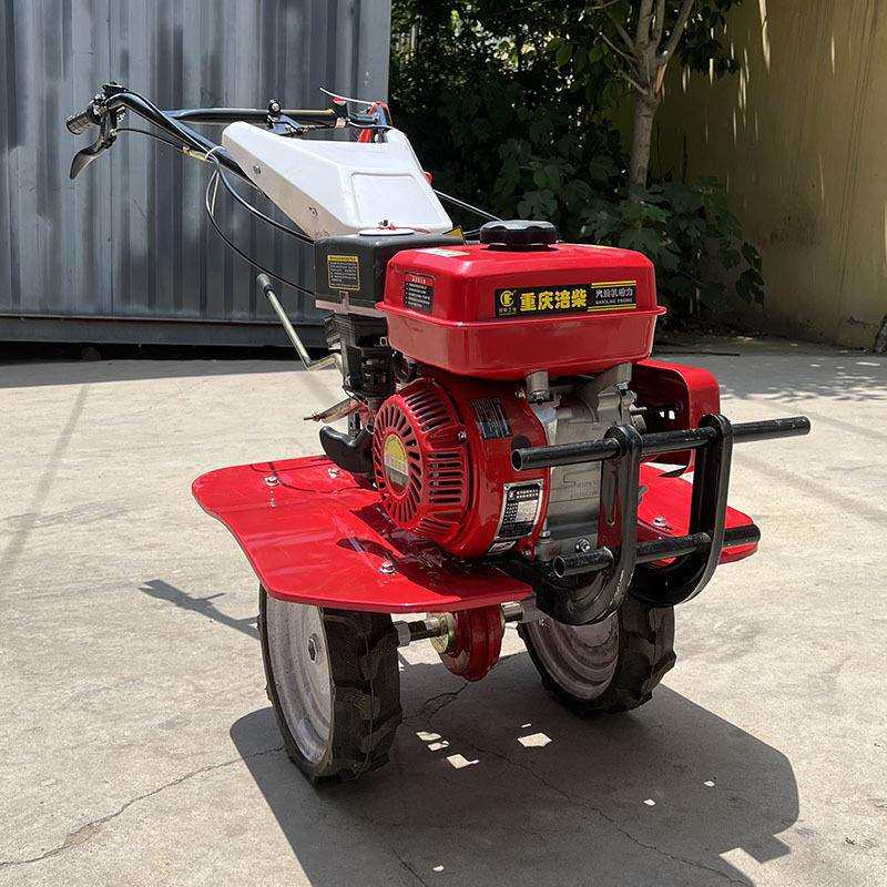 双驱四驱汽油手扶拖拉机微耕机手扶汽油微耕机小型农用手扶耕田机