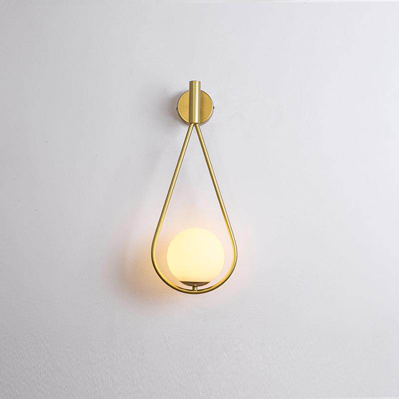 北欧水滴吊灯LED灯创意形单头壁灯客厅卧室床头灯床头壁灯具家用