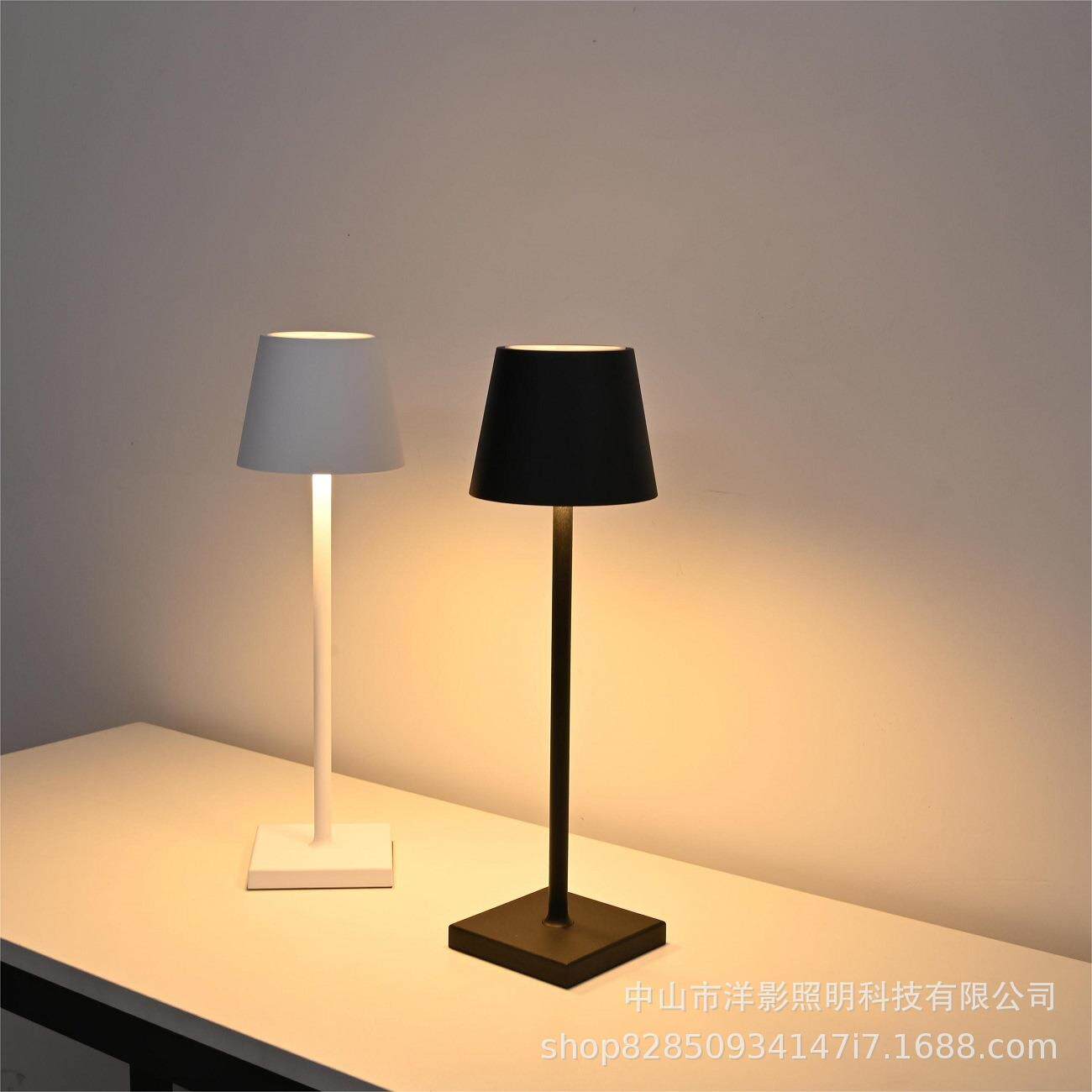创意简约台灯充电触摸开关可调光桌灯餐厅酒吧台灯桌面氛围小夜灯
