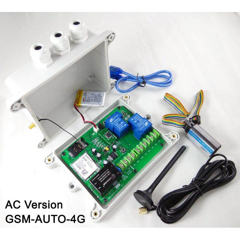 4G版GSM-AUTO-AC 4G/3G/GSM 双继电器远程控制器(外销版)