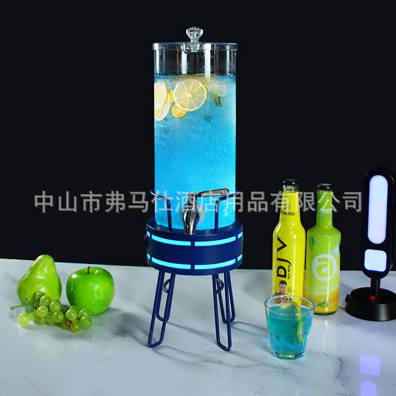 酒吧网红发光酒泡桶带龙头3L果汁桶啤酒桶扎啤木桶酒泡餐厅家用