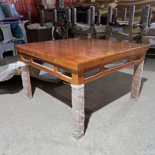 八仙桌实木正方形中式方桌餐桌家用老式农村吃饭桌子饭店桌椅组合