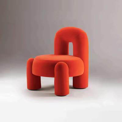 意式轻奢网红布艺单人沙发椅现代简约北欧设计师样板间民宿售楼处