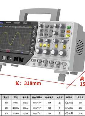 汉泰Hantek MPO6084D MPO6104DM PO6204D四通道示波器+逻辑分析仪