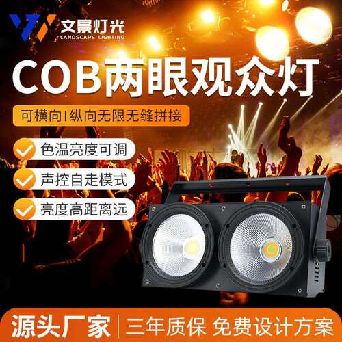 文景舞台200W两眼观众灯COB投光灯帕灯酒吧演出面光灯2眼补光灯