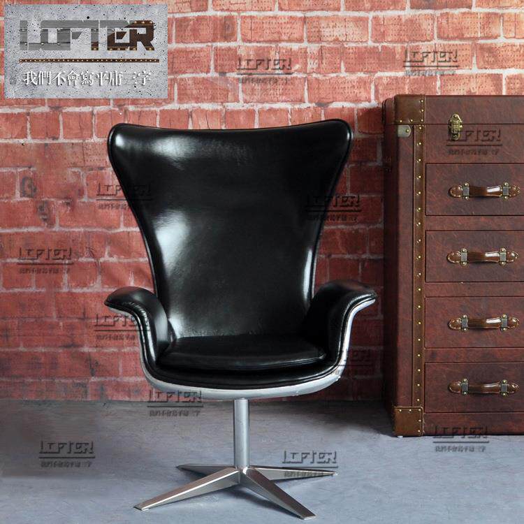 铝皮铆钉个性电脑转椅LOFT工业风金属办公椅咖啡椅客厅书房家具