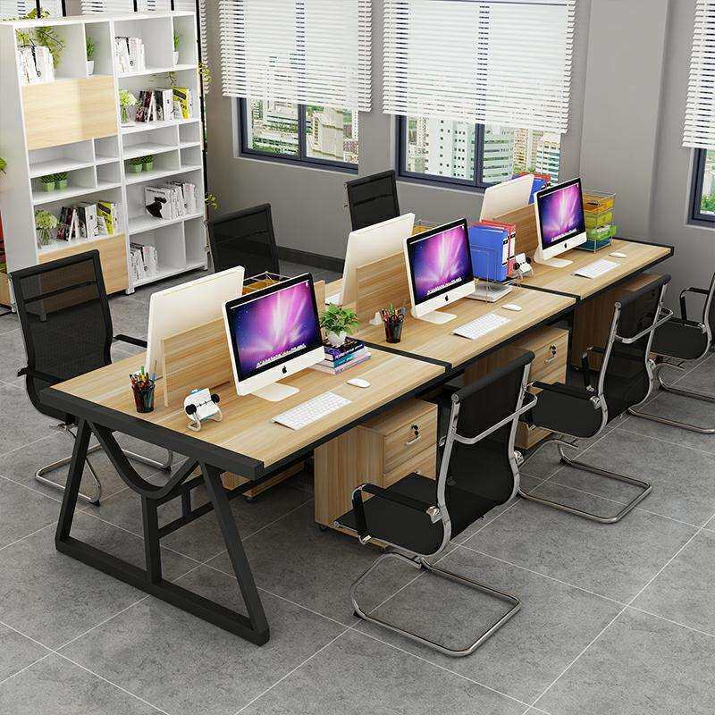 办公桌4人位电脑桌办公家具会议桌卡座组合办公桌椅优质五金商用