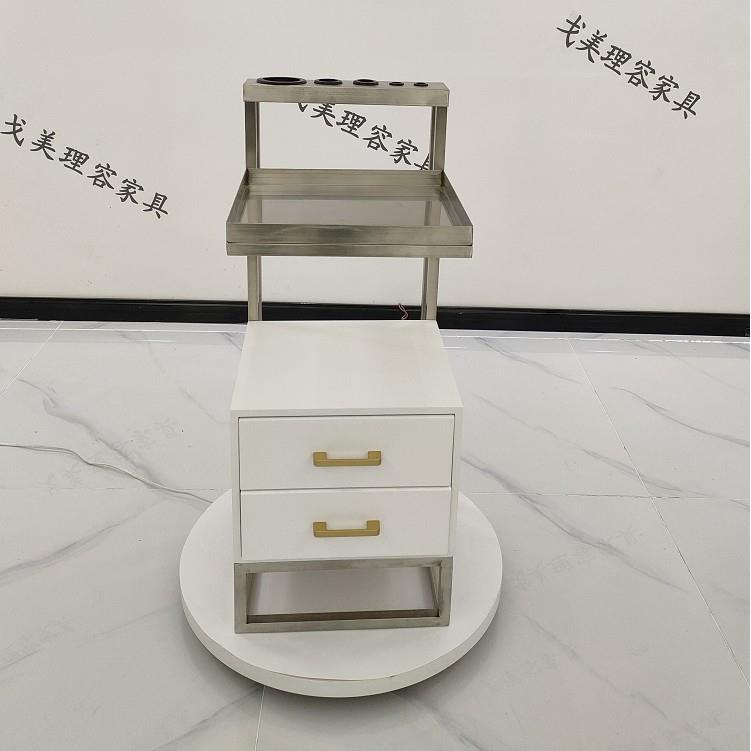 理发店洗头床发廊专用高档工具柜子可以放吹风机子带抽屉非常方便图片