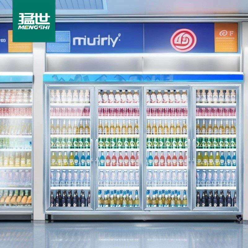 猛世分体式饮料柜冷藏展示冰柜超市三开门五门四门冰箱商用