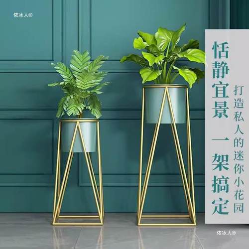 铁艺花架子客厅落地式轻奢室内家用绿萝植物花盆架盆栽盆景摆放架
